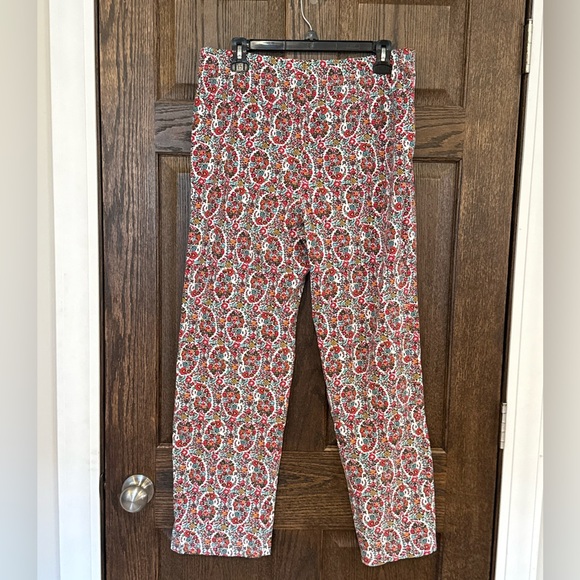 Lands' End Long Sleeve Pajama Set Salmon Top with Floral Bottom Size L - Picture 9 of 9